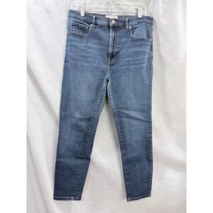 Everlane High Rise Skinny Jean Dark Indigo Blue Ankle Denim Size 32